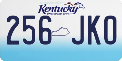 KY license plate 256JKO