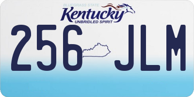 KY license plate 256JLM