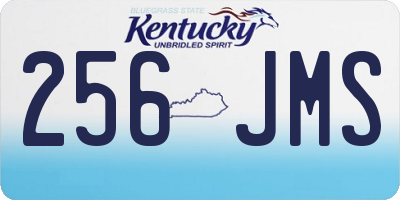KY license plate 256JMS