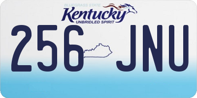 KY license plate 256JNU