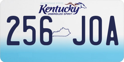 KY license plate 256JOA
