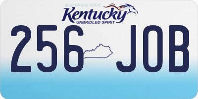 KY license plate 256JOB