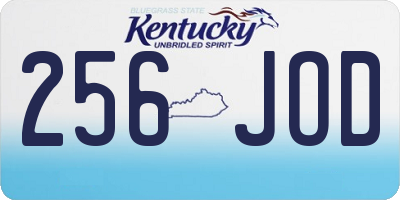 KY license plate 256JOD