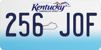 KY license plate 256JOF