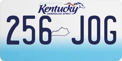 KY license plate 256JOG