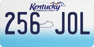 KY license plate 256JOL
