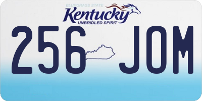 KY license plate 256JOM