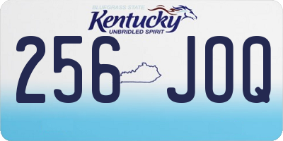KY license plate 256JOQ