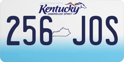 KY license plate 256JOS