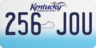 KY license plate 256JOU