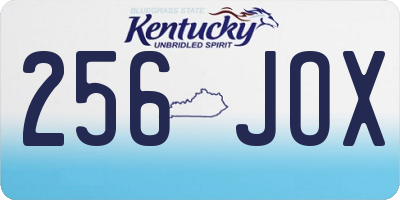 KY license plate 256JOX