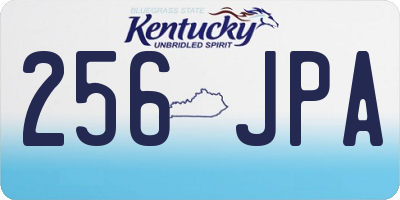 KY license plate 256JPA