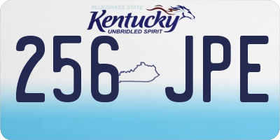 KY license plate 256JPE