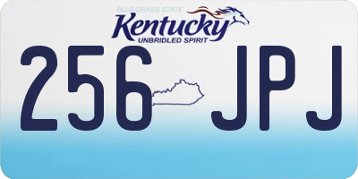 KY license plate 256JPJ