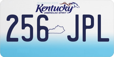 KY license plate 256JPL