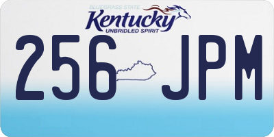 KY license plate 256JPM