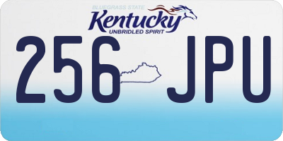 KY license plate 256JPU