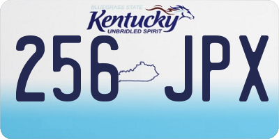KY license plate 256JPX