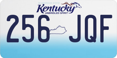 KY license plate 256JQF