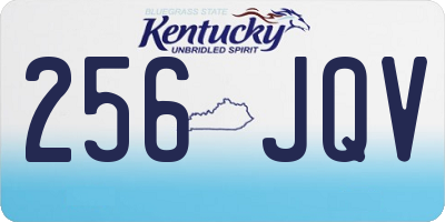 KY license plate 256JQV