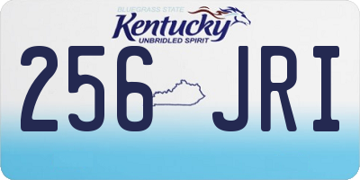 KY license plate 256JRI