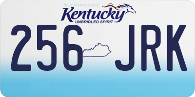 KY license plate 256JRK