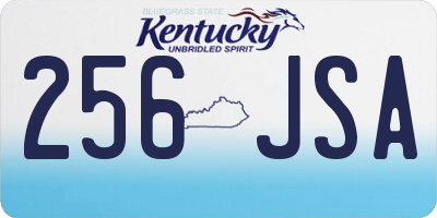 KY license plate 256JSA