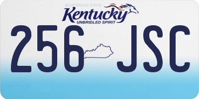KY license plate 256JSC