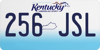 KY license plate 256JSL