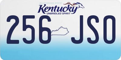 KY license plate 256JSO