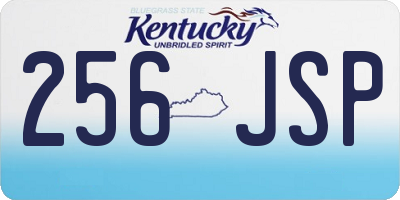 KY license plate 256JSP