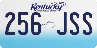 KY license plate 256JSS