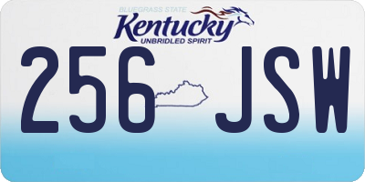 KY license plate 256JSW