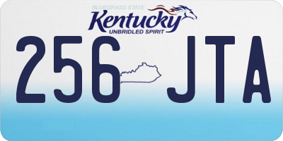 KY license plate 256JTA