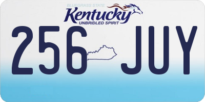 KY license plate 256JUY