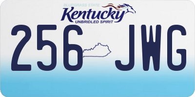 KY license plate 256JWG