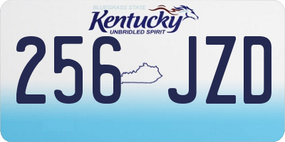 KY license plate 256JZD