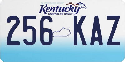 KY license plate 256KAZ