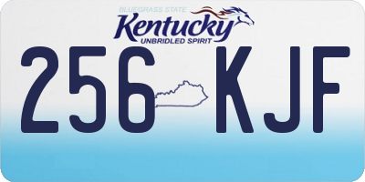 KY license plate 256KJF