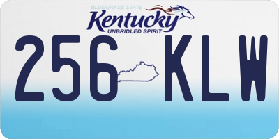 KY license plate 256KLW