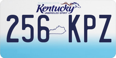 KY license plate 256KPZ
