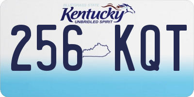 KY license plate 256KQT