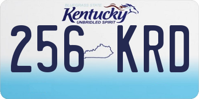 KY license plate 256KRD