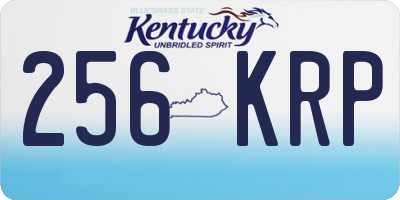 KY license plate 256KRP