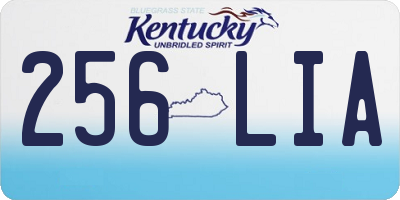KY license plate 256LIA