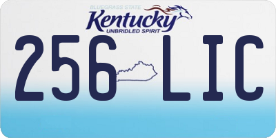 KY license plate 256LIC