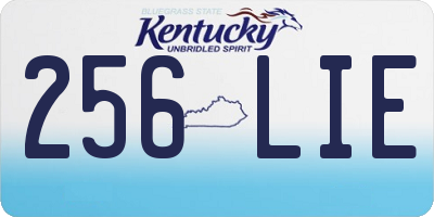 KY license plate 256LIE
