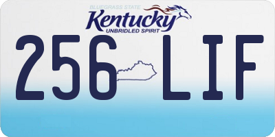 KY license plate 256LIF
