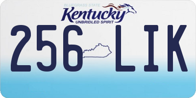 KY license plate 256LIK