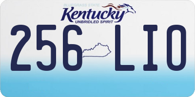 KY license plate 256LIO